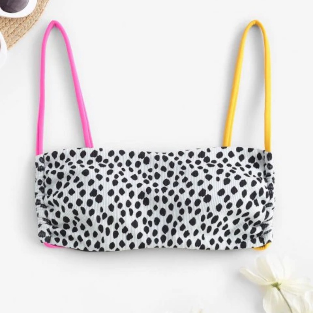 Zaful ribbed bikini top